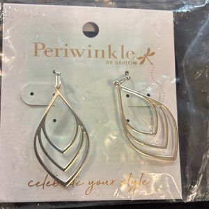 Periwinkle by Barlow Silver Layered Earrings